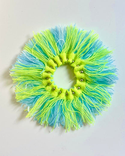 FRINGE FRIENDS Bracelet - neon yellow/blue