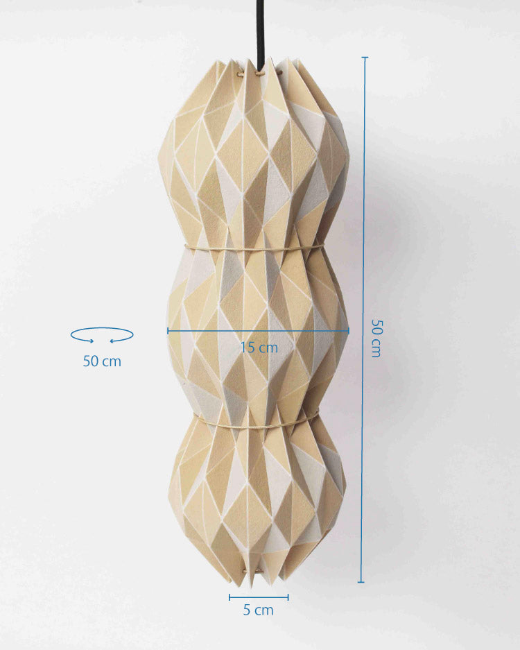 Origami Fold Lamp 04 – Peapod/ M