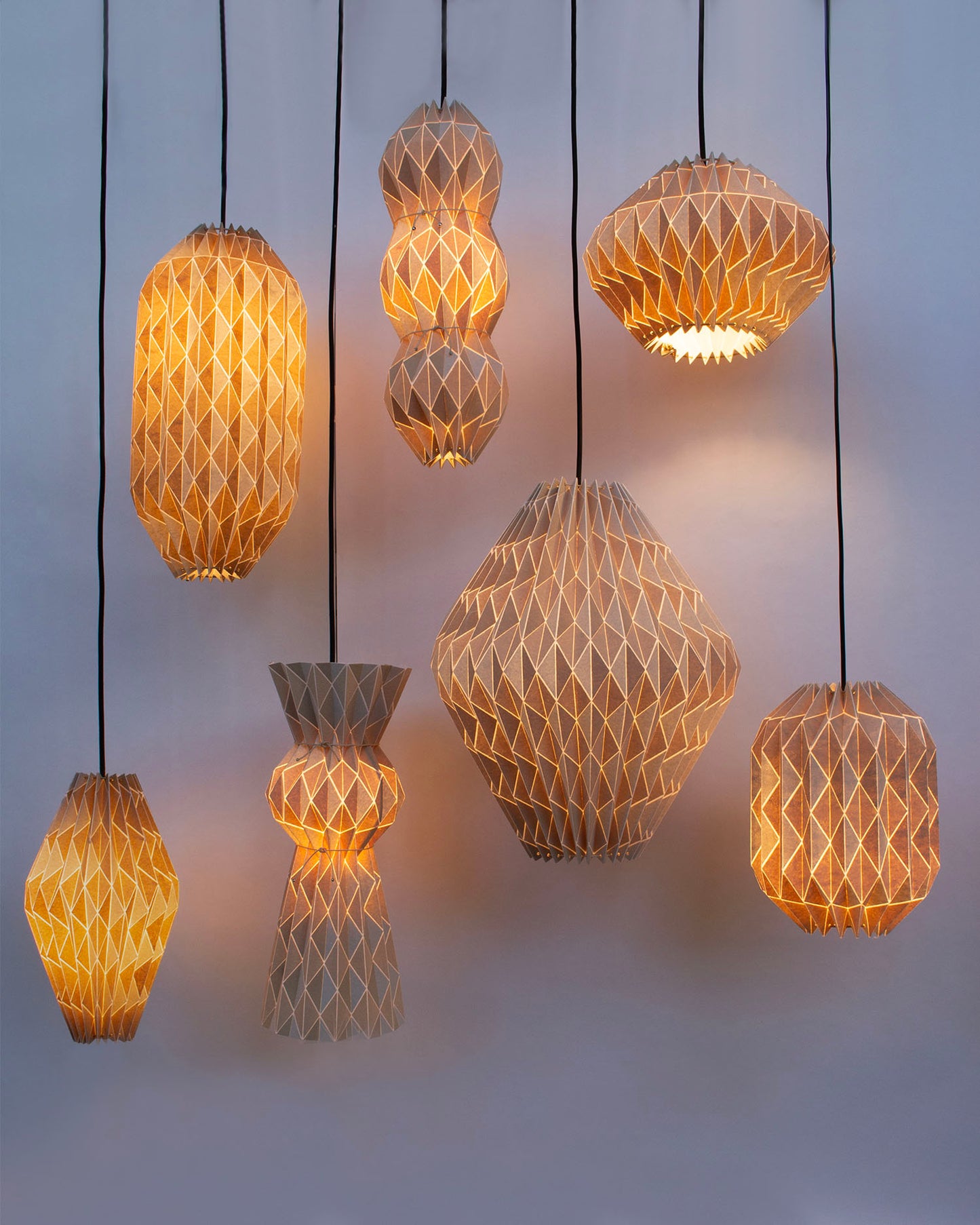 Origami Fold Lamp 04 – Peapod/ M