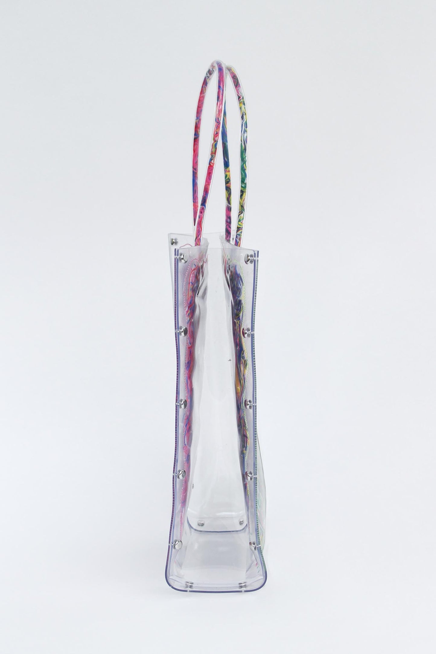 FRINGE FRIENDS - Thread Painting Handbag (Pink×Yellow)