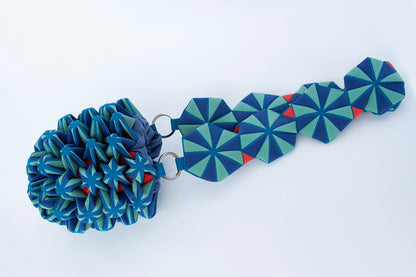POP-UP PATTERN evening bag, Blue
