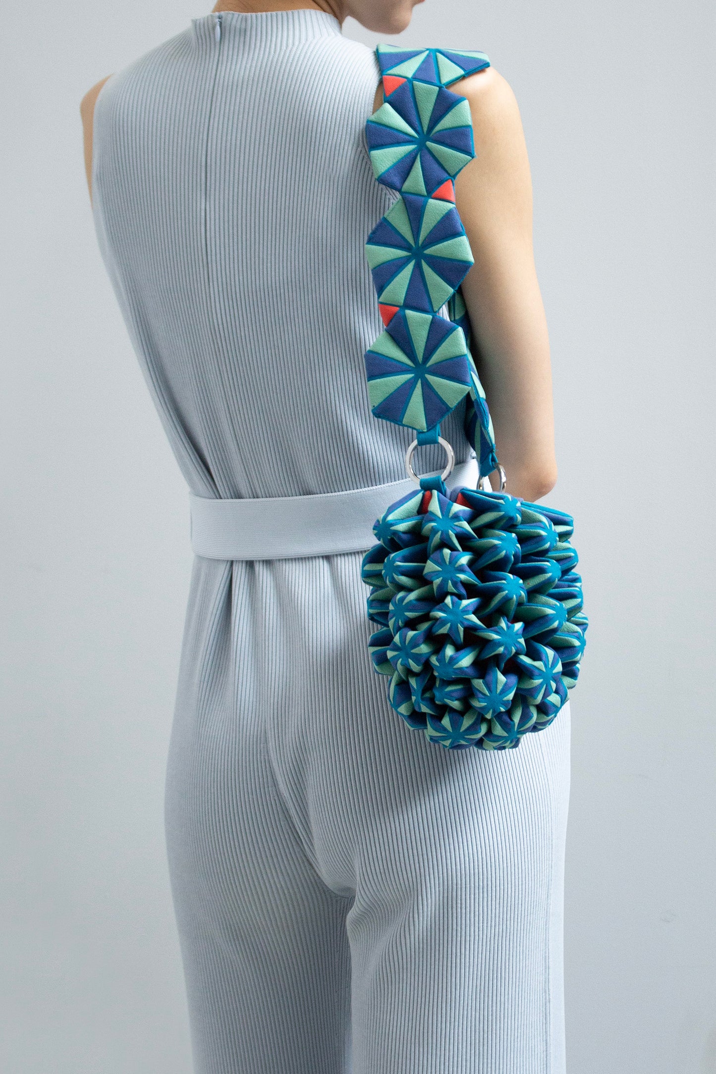 POP-UP PATTERN evening bag, Blue