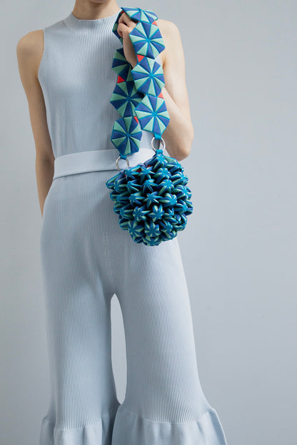 POP-UP PATTERN evening bag, Blue