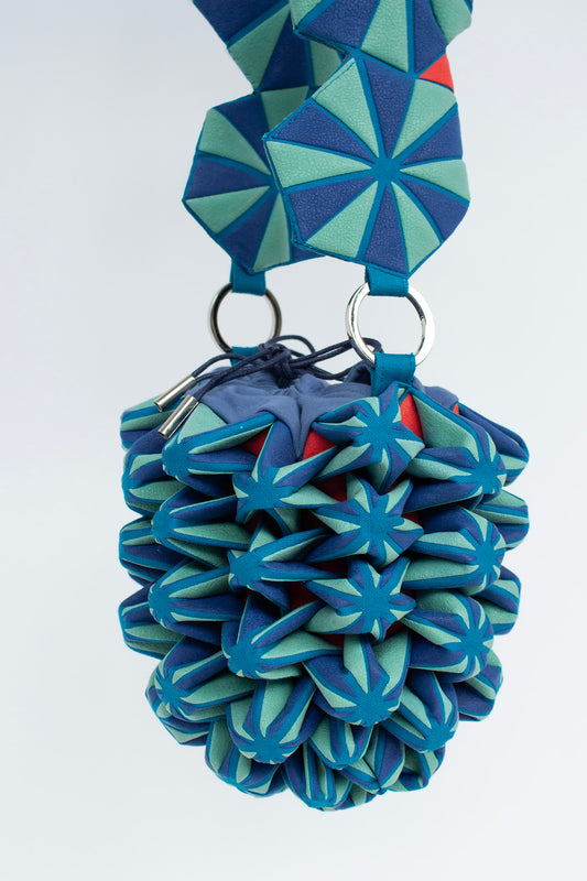 POP-UP PATTERN evening bag, Blue